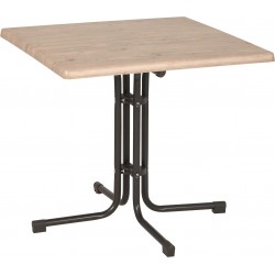 Összecsukható bisztró asztal 80x80cm antracit-natúr (topalit)