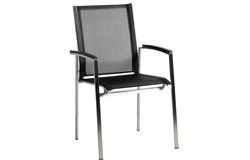 Auris kültéri rakásolható rozsdamentes szék karfával 2 db-os szett