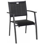 Acatop alacsonytámlás alumínium szék 2 db-os szett antracit-fekete