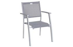 Acatop alacsonytámlás alumínium szék 2 db-os szett platina-szürke csíkos