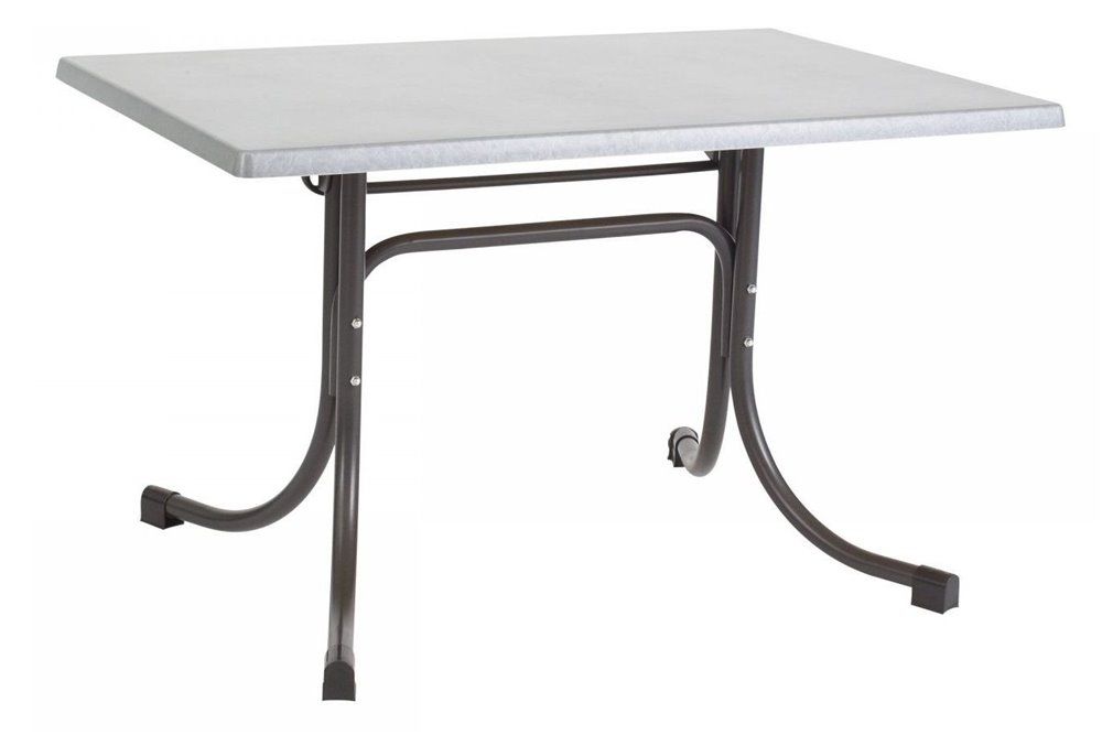 Összecsukható bisztró asztal 110x70cm antracit-inox (topalit)