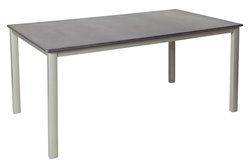 Kültéri alumínium étkezőasztal 160x90cm platina-palaszürke (topalit)