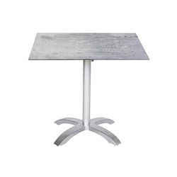 Összecsukható alumínium bisztró asztal 80x80cm platina-cementszürke (HPL)