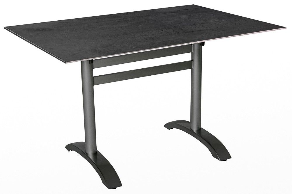 Összecsukható alumínium bisztró asztal 120x80cm antracit (HPL)
