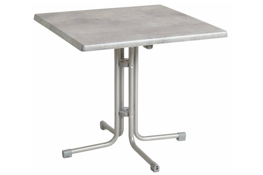 Összecsukható bisztró asztal 80x80cm platina-cementszürke (topalit)