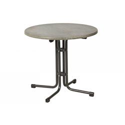 Összecsukható kerek bisztró asztal 80cm antracit-kőszürke (topalit)