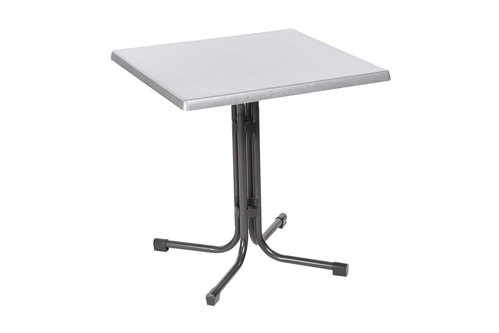Összecsukható bisztró asztal 70x70cm antracit-inox (topalit)