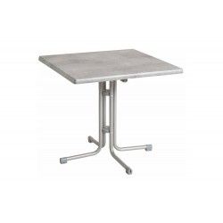 Összecsukható bisztró asztal 70x70cm platina-cementszürke (topalit)